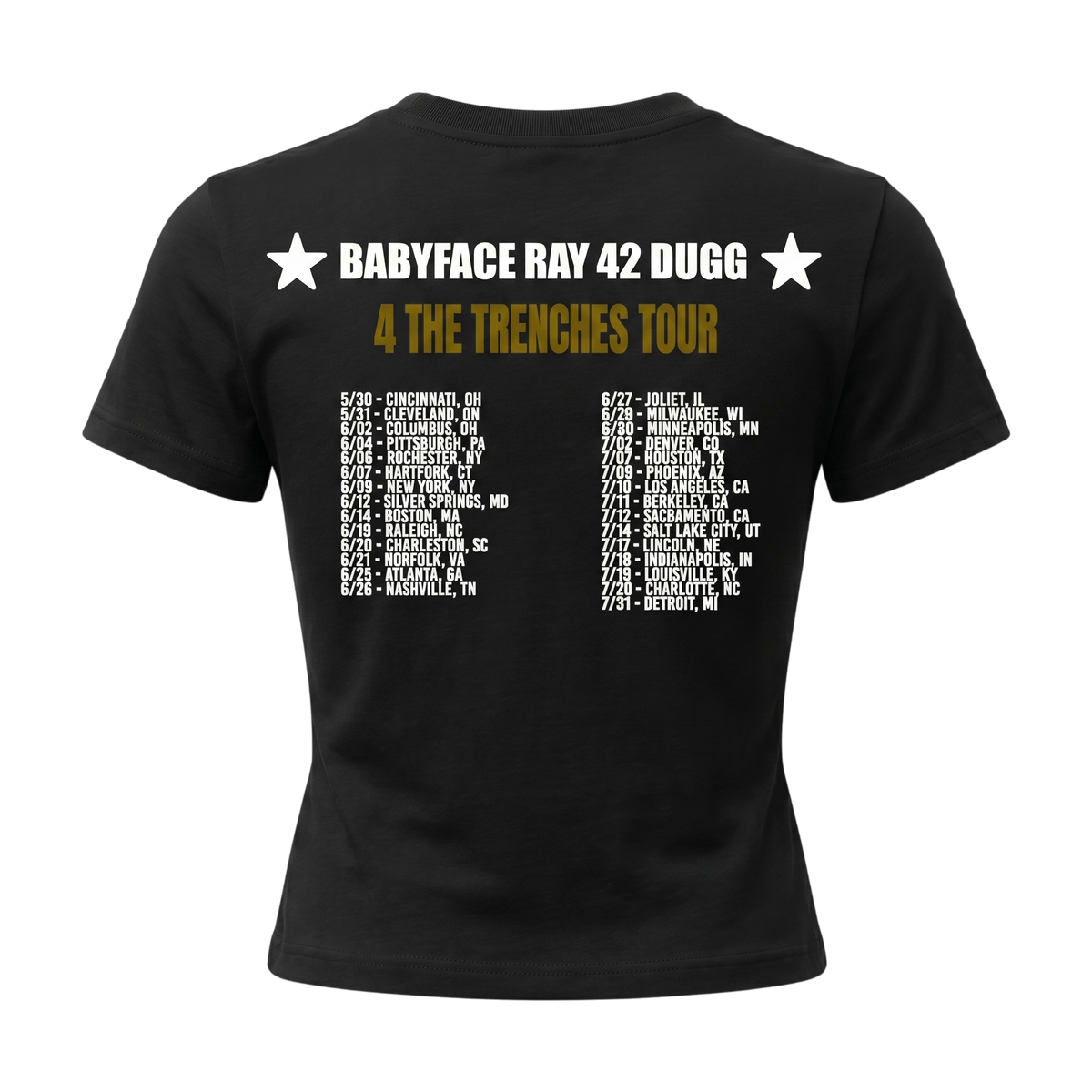Women's Baby Tee (black) back