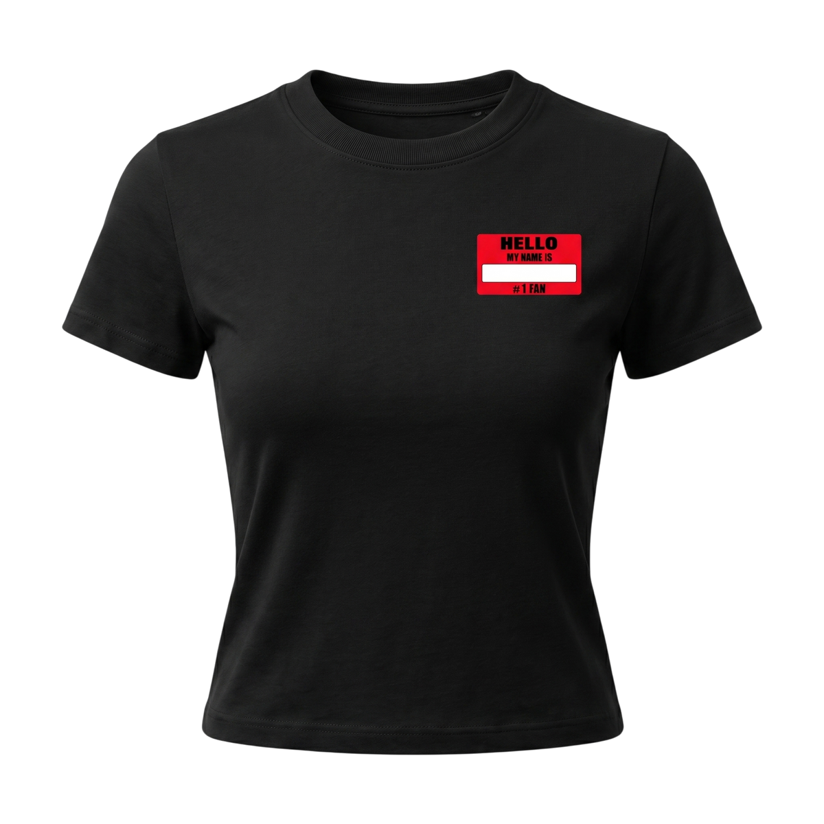 Women's Baby Tee (black) front