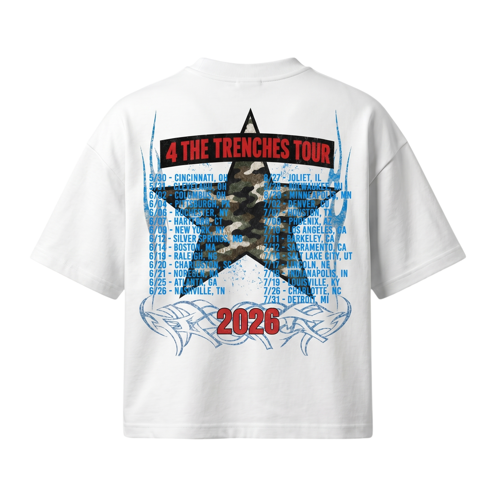 "4 The Trenches Tour" Tee (white) image
