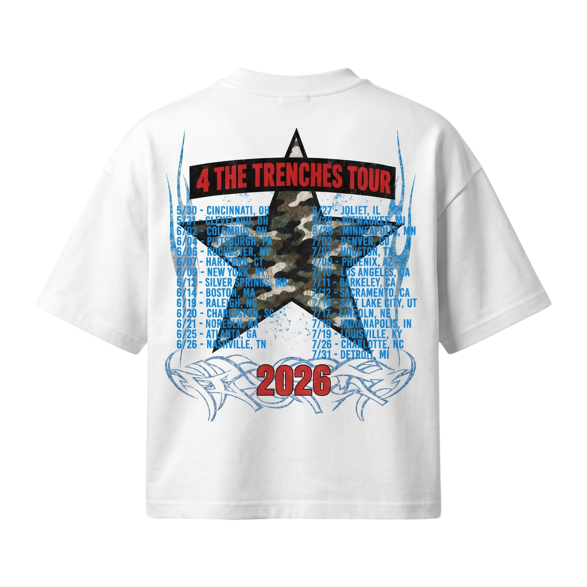 "4 The Trenches Tour" Tee (white) image